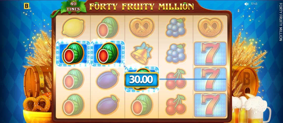 Forty Fruity Million Oktoberfest Edition Gameplay